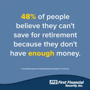 A quote about retirement savings and money.